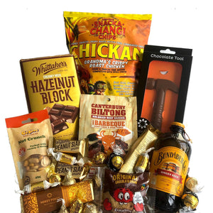 The perfect snack gift box for all the dads out there! Make your dads day this year, with our limited edition father’s day snack gift box. Bundaberg Ginger Beer x1 Chocolate traders chocolate hammer x1 Whittaker’s hazelnut block x1 Canterbury biltong BBQ x1 Snackachangi chicken chip x1 GoNutz nut crunch x1 Chocolate traders hokey pokey bar x1 Cookie time original snack cookie x1 Whittaker’s white chocolate bar x1 Lindt dark chocolate truffles x2 Hershey’s kisses x4 Werther’s original assorted handful